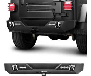Nilight rock crawler jeep bumper with Hitch Receiver
