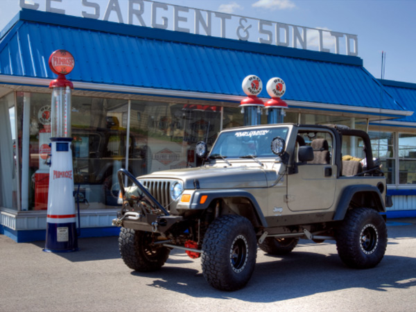 jeep wranglers at gas station 