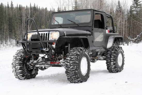 half door jeep in snow