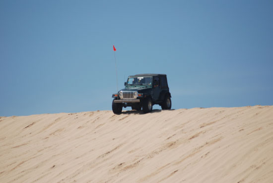 Black Jeep Wrangler on Desert after Regearing