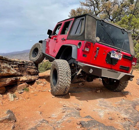 Enjoying a quick stretch on the trail