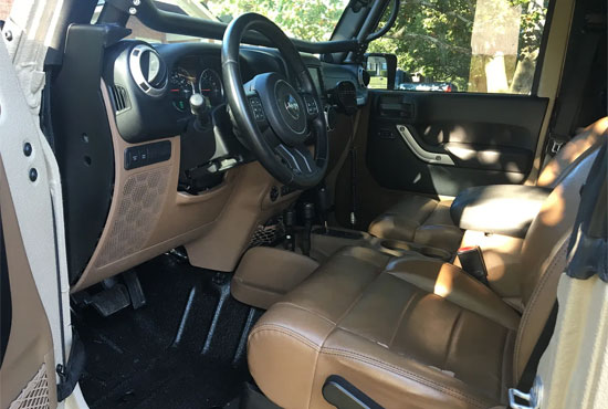 Jeep JK Seat Before Replacement